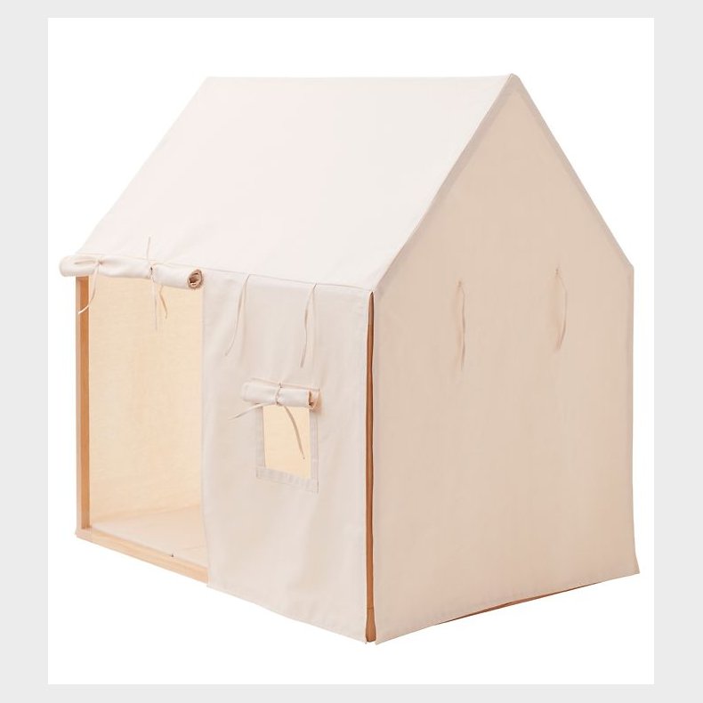 Kids Concept Legetelt - Hus - 110x84 cm - Naturhvid