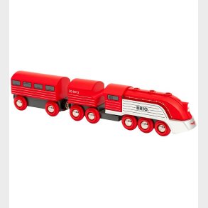 BRIO World Strmlinet Tog - 3 dele - Rd 33557