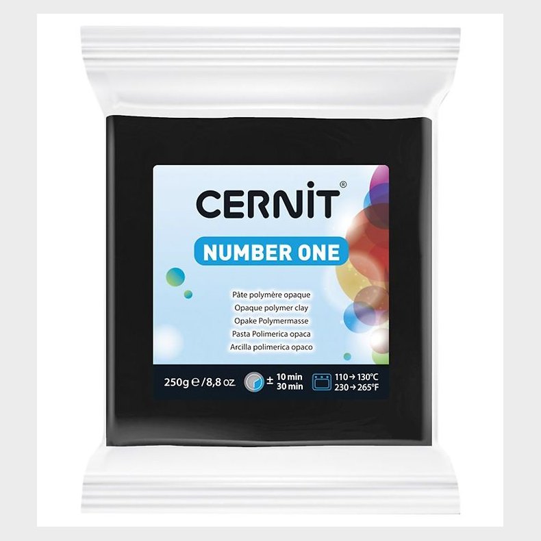 Cernit Polymer Ler - Number One - 250g - Sort