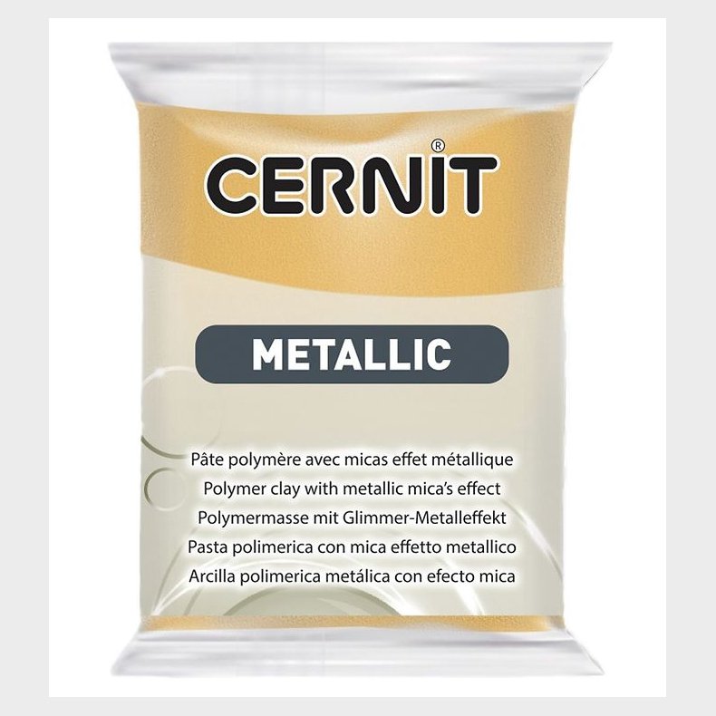 Cernit Polymer Ler - Metallic - Guld