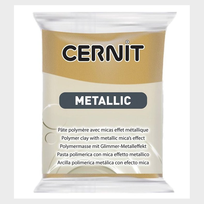 Cernit Polymer Ler - Metallic - Mrk Guld