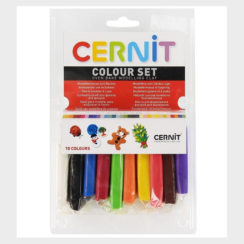 Cernit Polymer Ler - 10 Farver - Startst