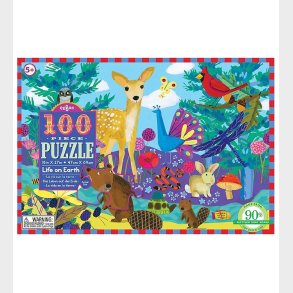 Eeboo Puslespil - 100 Brikker - Livet P Jorden