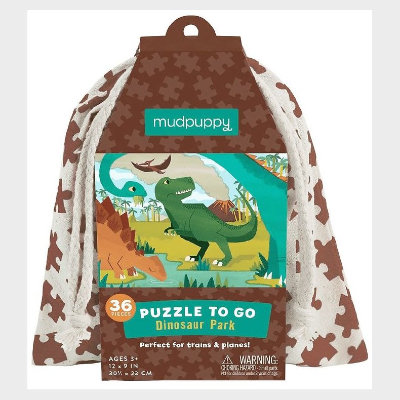 Mudpuppy Puslespil - To Go - 36 Brikker - Dinosaur