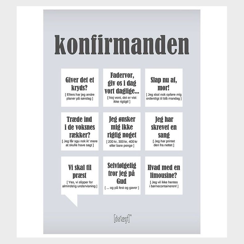 Dialgt Plakat - 30x42 - Konfirmanden