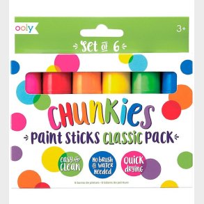 Ooly Jumbo Tuscher - Chunkies Paint Sticks - 6 stk - Multifarvet