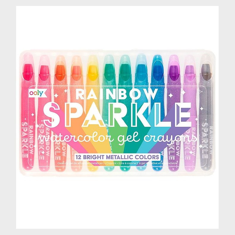 Ooly Farvekridt - Vandfarve - Rainbow Sparkle - 12 stk