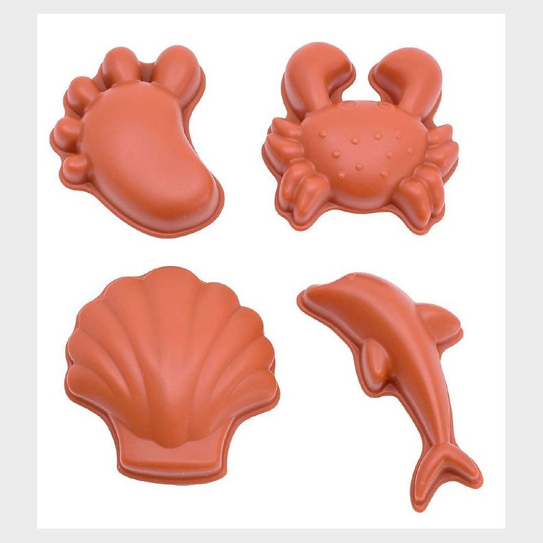 Scrunch Sandforme - 4 stk - Silikone - Rust