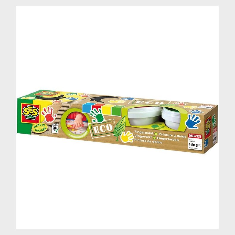 SES Creative Fingermaling - 4x120 ml - Lyse Farver