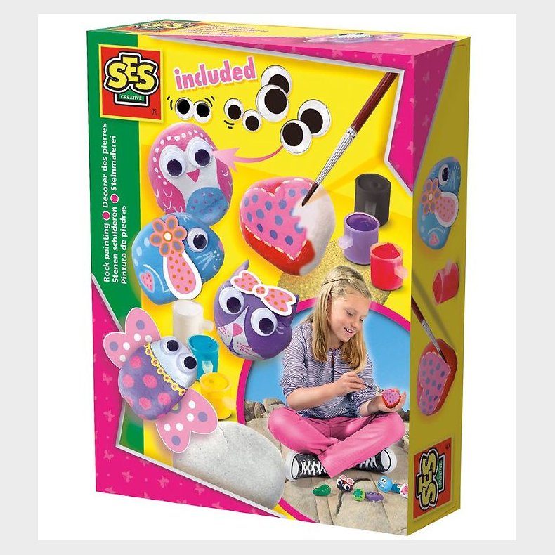 SES Creative Malest - Mal P Sten - Lilla/Rd m.m Maling