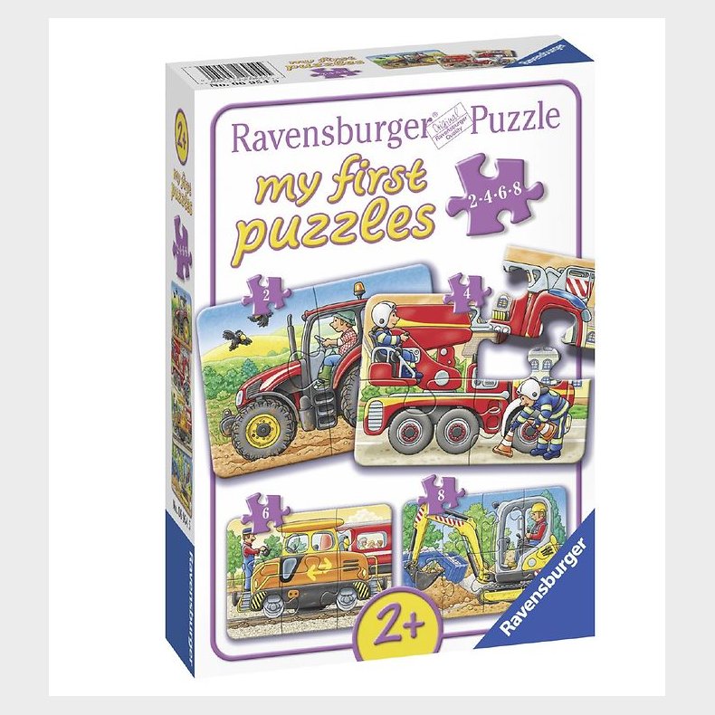 Ravensburger Puslespil - My First - 4 Forskellige - Hard at Work