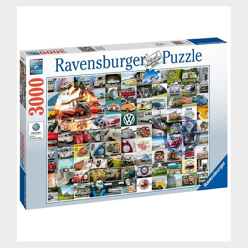 Ravensburger Puslespil - 3000 Brikker - VW Bulli Moments
