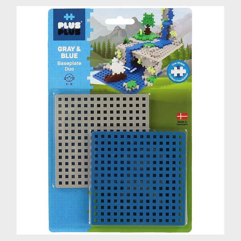 Plus-Plus Baseplate Duo - Bl/Gr