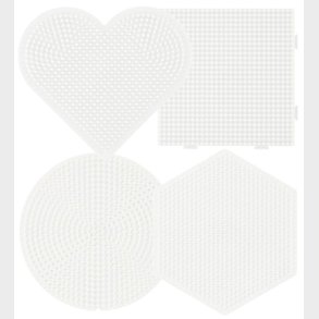 Hama Midi Perleplader - 4 stk. - Cirkel/Hjerte/Kvadrat/Sekskant