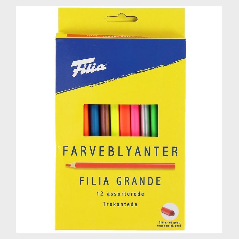 Filia Farveblyanter - Grande - 12 stk - Multifarvet