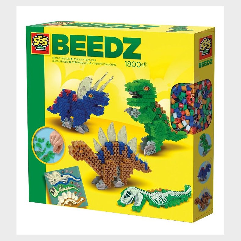 SES Creative Beedz Perlest - 1800 stk - Dinosaurer
