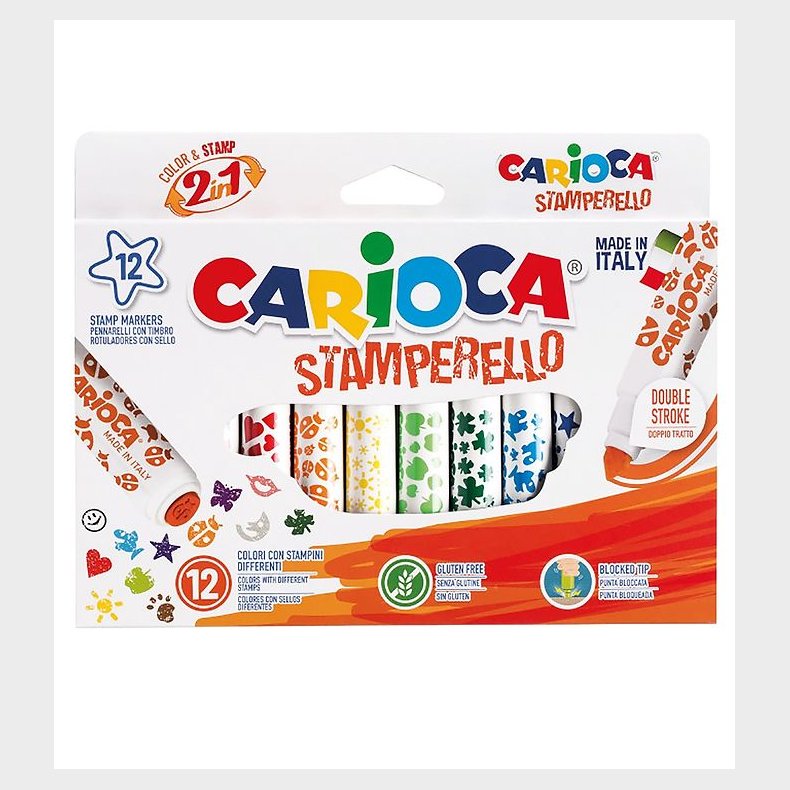 Carioca Stempel Tuscher - 12 stk - Multifarvet