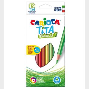 Carioca Farveblyanter - Trekantet - 12 stk - Multifarvet