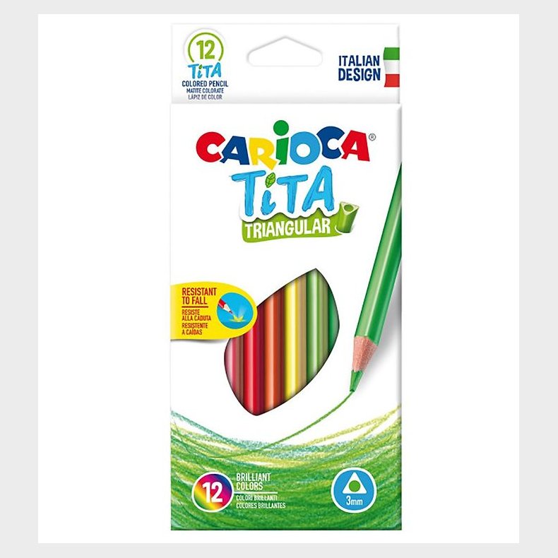 Carioca Farveblyanter - Trekantet - 12 stk - Multifarvet