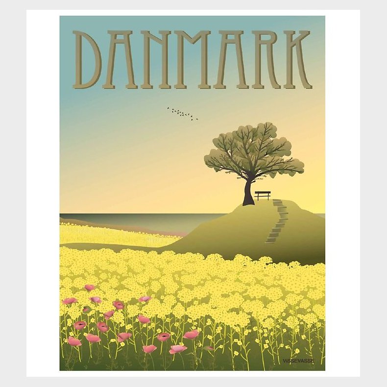 Vissevasse Plakat - 30x40 - Danmark - Rapsmarkerne