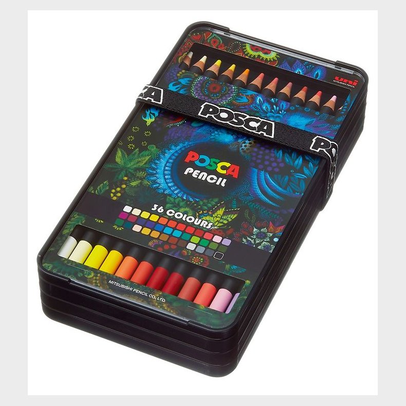 Posca Farveblyanter - 36 stk. - Multifarvet