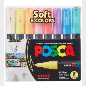 Posca Tuscher - PC-1M - 8 stk. - Afdmpede Farver