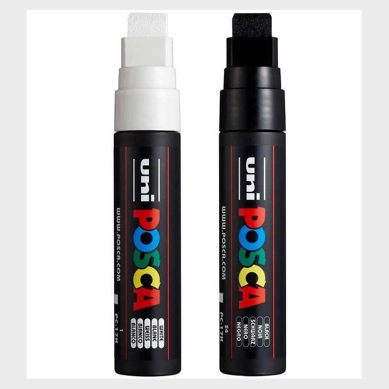 Posca Tuscher - PC-17K - 2 stk. - Sort/Hvid