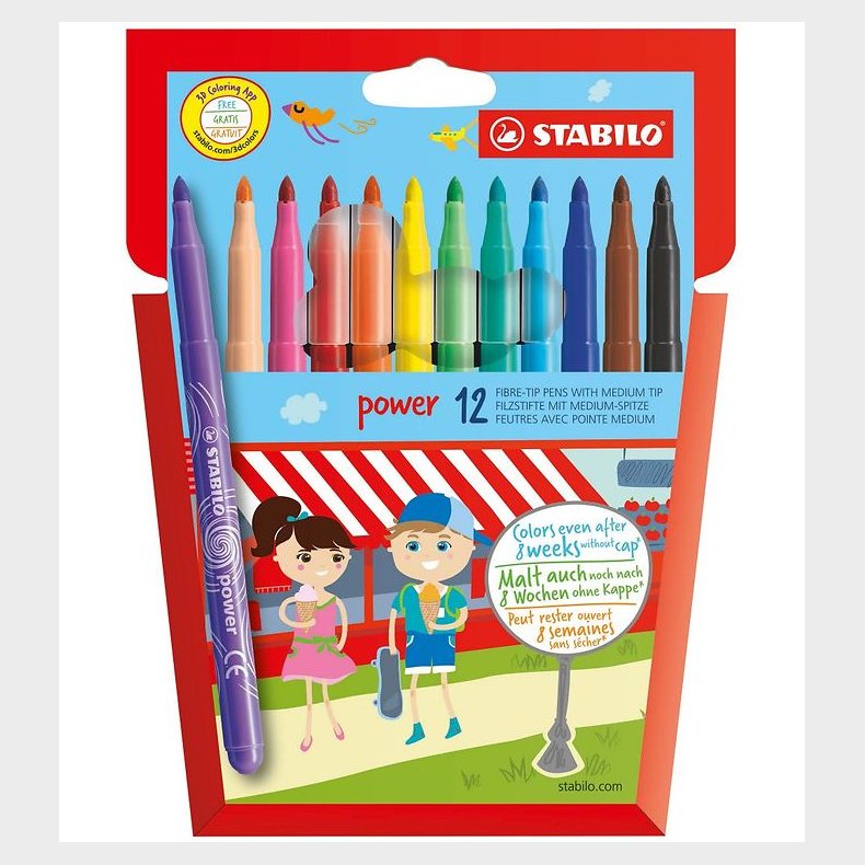 Stabilo Tuscher - Power - 12 stk. - Multifarvet