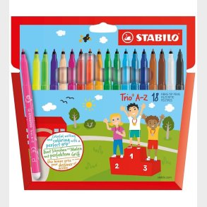 Stabilo Tuscher - Trio A-Z - 18 stk. - Multifarvet