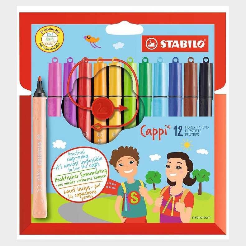 Stabilo Tuscher - Cappi - 12 stk. - Multifarvet