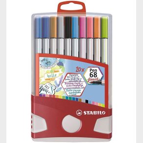 Stabilo Tuscher - Pen 68 Brush - 20 stk. - Multifarvet