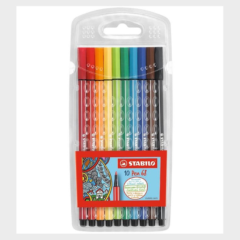 Stabilo Tuscher - Pen 68 - 10 stk. - Multifarvet