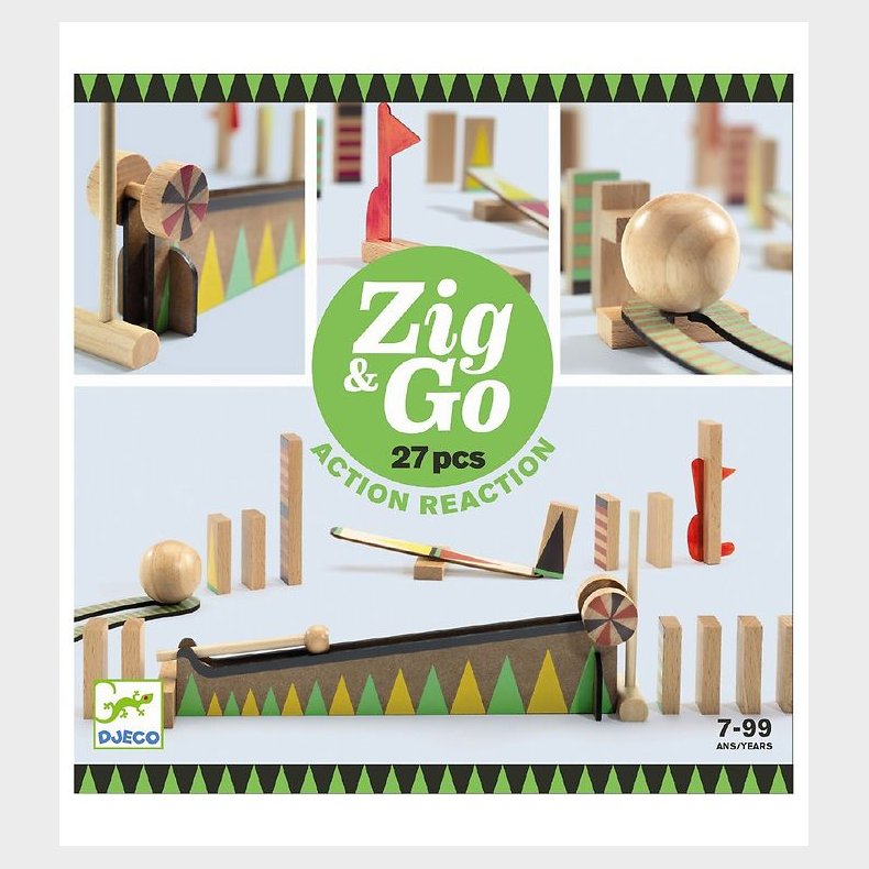 Djeco Kuglebane - 27 dele - Zig &amp; Go - Tr