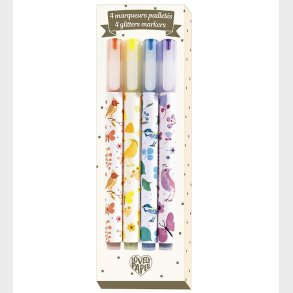 Djeco Tuscher - 4 stk. - Multifarvet m. Glimmer