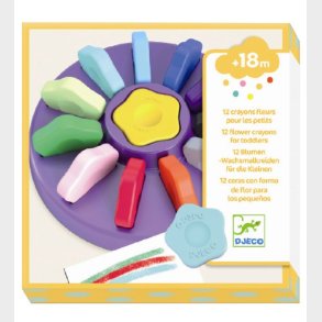 Djeco Fedtfarver - 12 stk. - Blomster