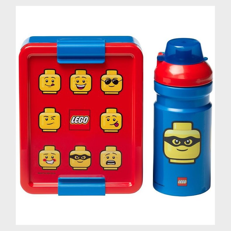 LEGO Storage Madkasse/Drikkedunk - Iconic - Bl/Rd