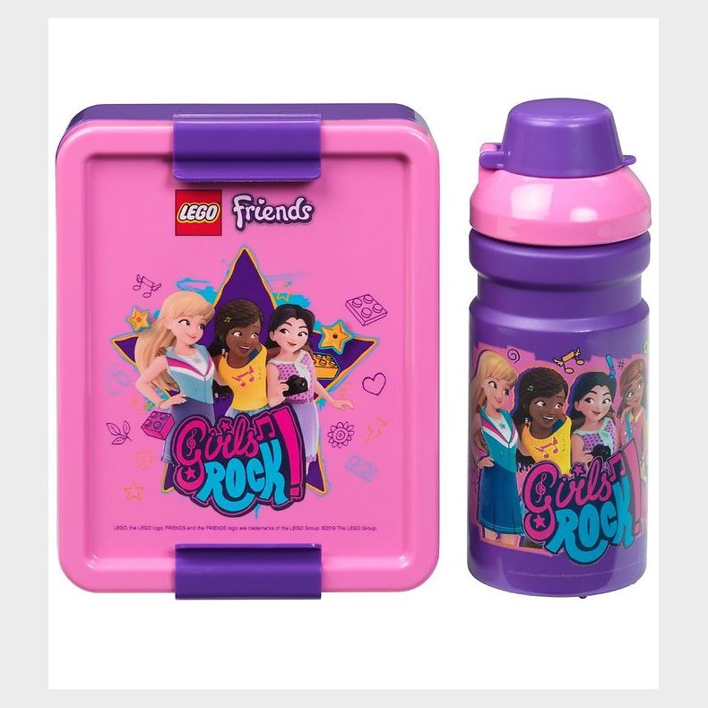LEGO Storage Madkasse/Drikkedunk - Friends - Lilla/Rosa