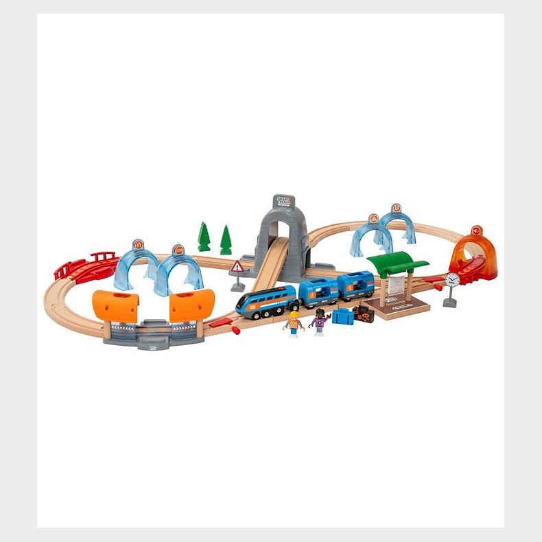 BRIO Togbane - Action Tunnel Travel Set - 37 Dele 33972