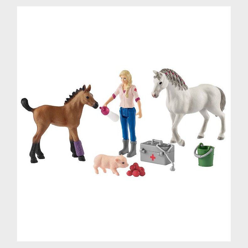 Schleich Farm World - 10 cm - Dyrlgebesg m. Heste 42486