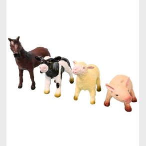 Green Rubber Toys Dyr - 4-pak - 11 cm - Bondegrdsdyr