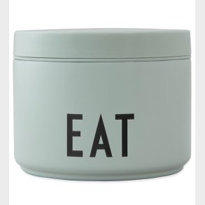 Design Letters Madkasse m. Ske - Thermo Lunch Box Small - Grn