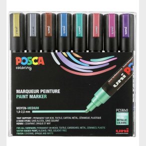 Posca Tuscher - PC-5M - 8 stk. - Metallisk Multifarvet