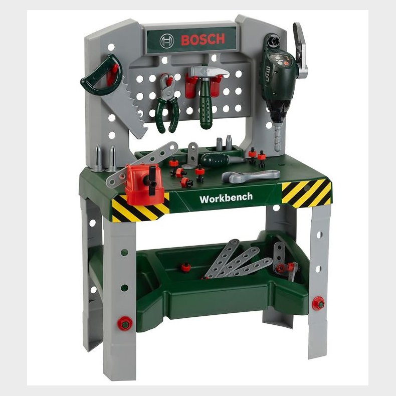 Bosch Mini Arbejdsbnk - Legetj - 76 cm - Mrkegrn/Slv