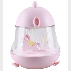 Rabbit & Friends Lampe - 16x13 cm - Karrusel m. Musik - Rosa