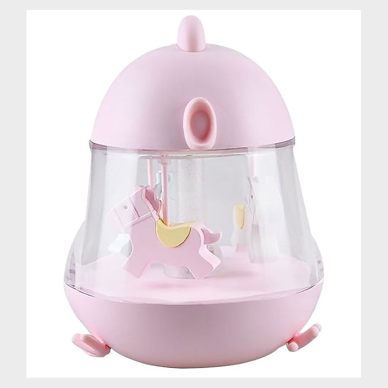 Rabbit &amp; Friends Lampe - 16x13 cm - Karrusel m. Musik - Rosa