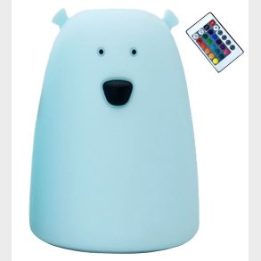 Rabbit & Friends Lampe - Stor Bj�rn m. Fjernbetjening - Bl�