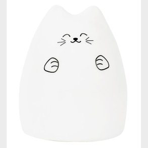 Rabbit & Friends Lampe - 15x11 cm - Kat - Hvid