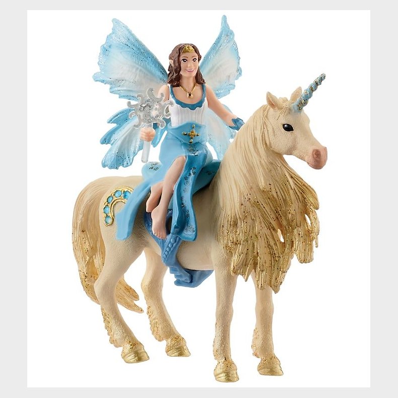 Schleich Bayala - 12 x 14 cm - Eyela m. Gylden Enhjrning 42508