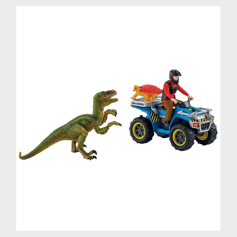 Schleich Dinosaurs - 11,5 x 6,5 cm - ATV &amp; Velociraptor 41466