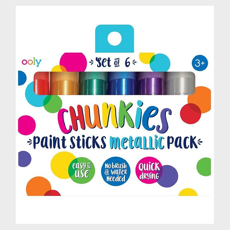 Ooly Jumbo Tuscher - Chunkies Paint Sticks - 6 stk - Metallic